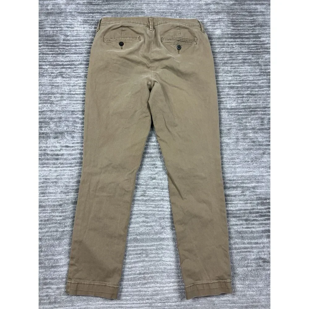 Aeropostale Pants Mens 27/28‎ Beige Skinny Cotton Blend Destroyed Knee Chino